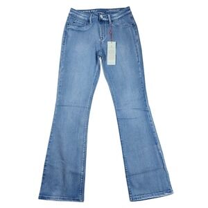 NWT Laurie Felt Jeans Silky Baby Bell Light Wash Vital Stretch Denim Boho Sz SP